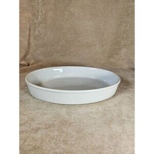 Cordon Bleu Porcelain Oval Baking Dish White Stoneware Casserole Au Gratin